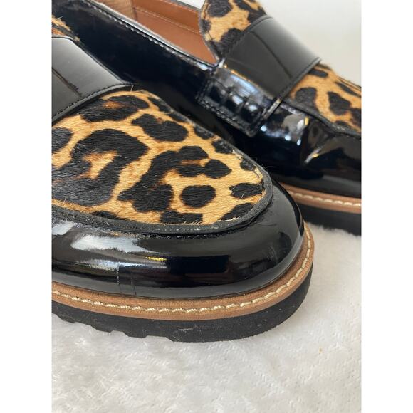 Franco Sarto Women's Platform Loafer Size 9.5 Black Leopard Cheetah Print - Picture 11 of 16